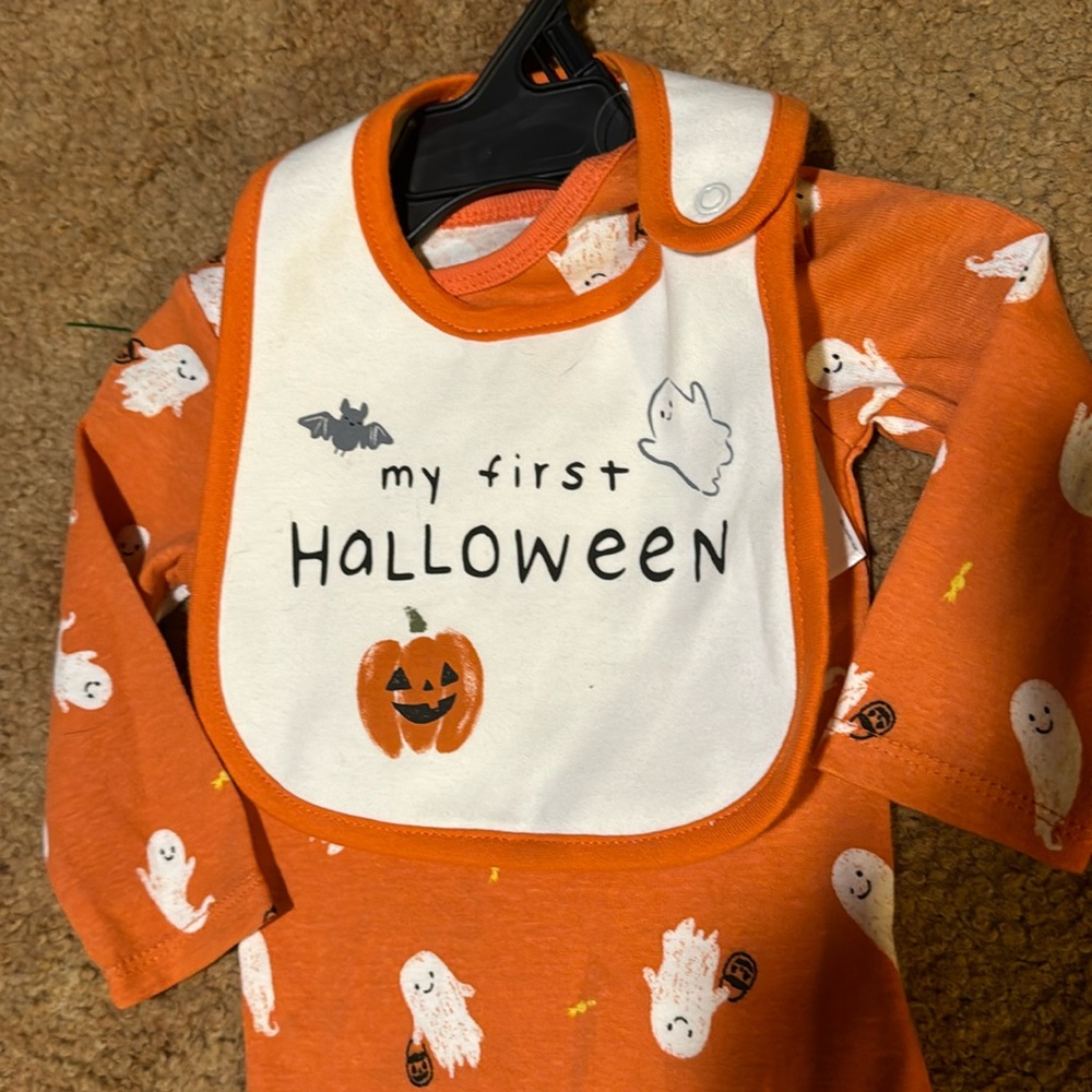 My First Halloween Onesie and Bib set